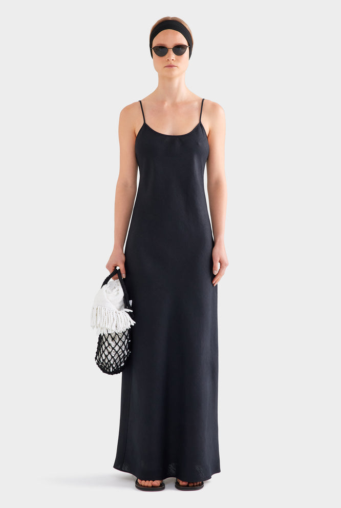 Linen Slip Dress - Dusty Yellow