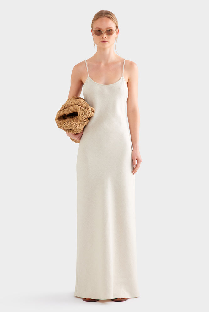 Linen Slip Dress - Dusty Yellow