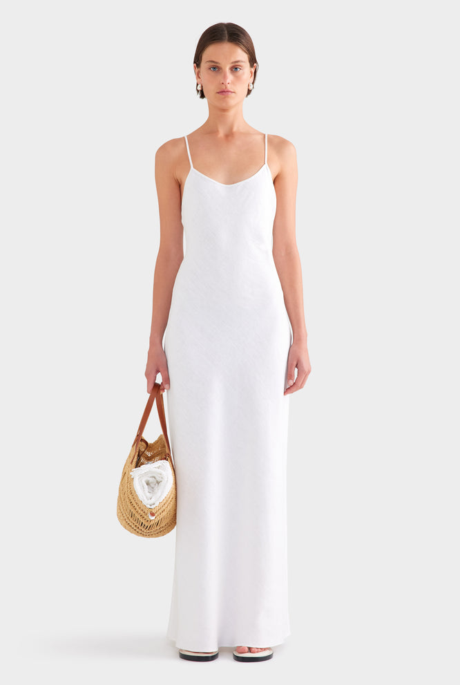 Linen Slip Dress - Dusty Yellow