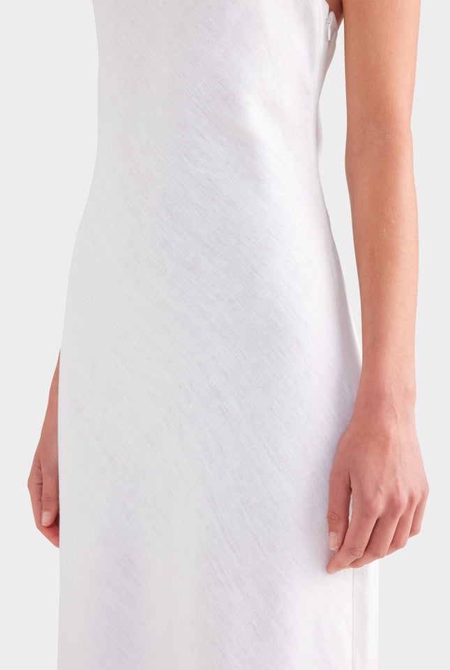 Linen Slip Dress - Off White