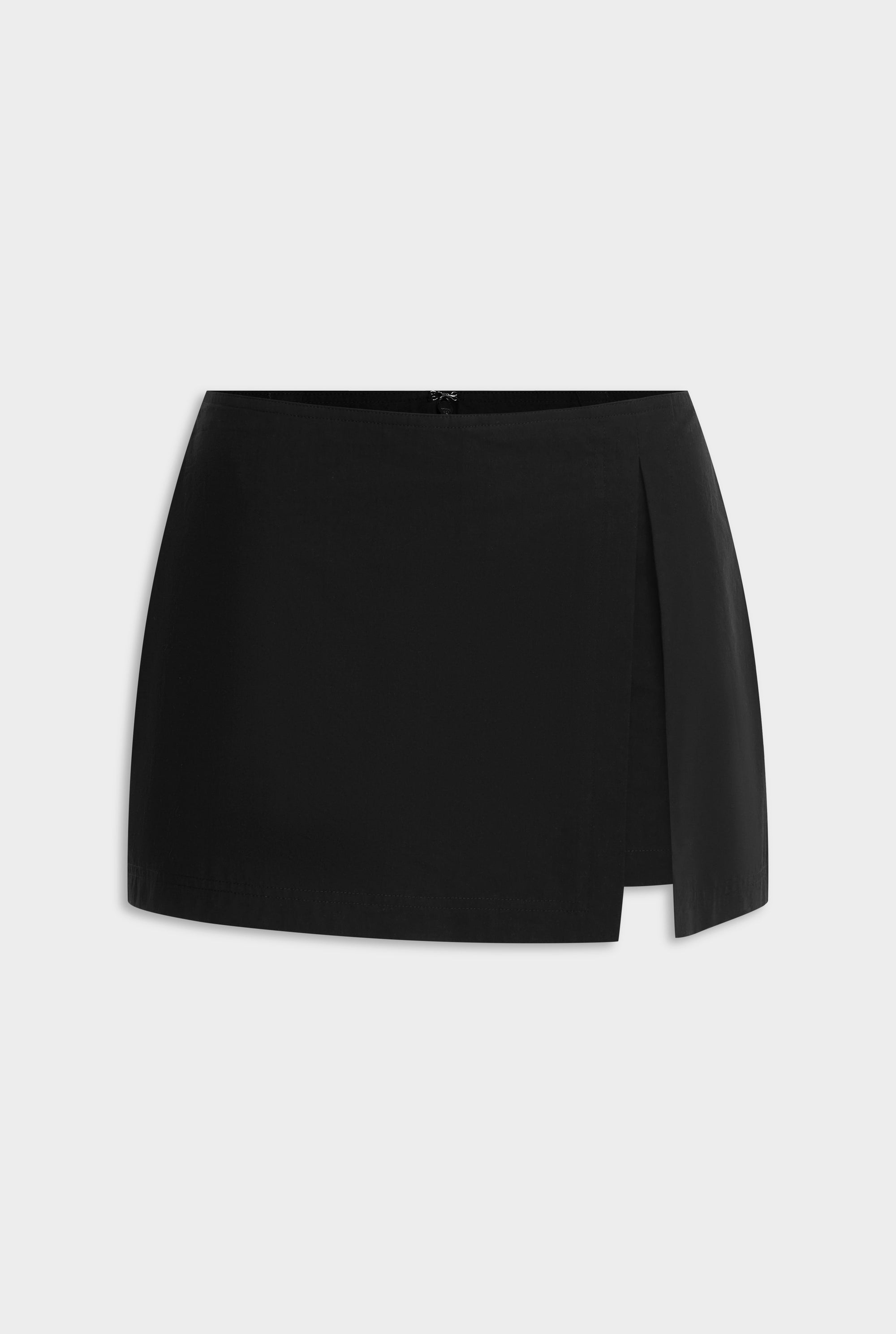 Low Rise Cotton Skort - Black