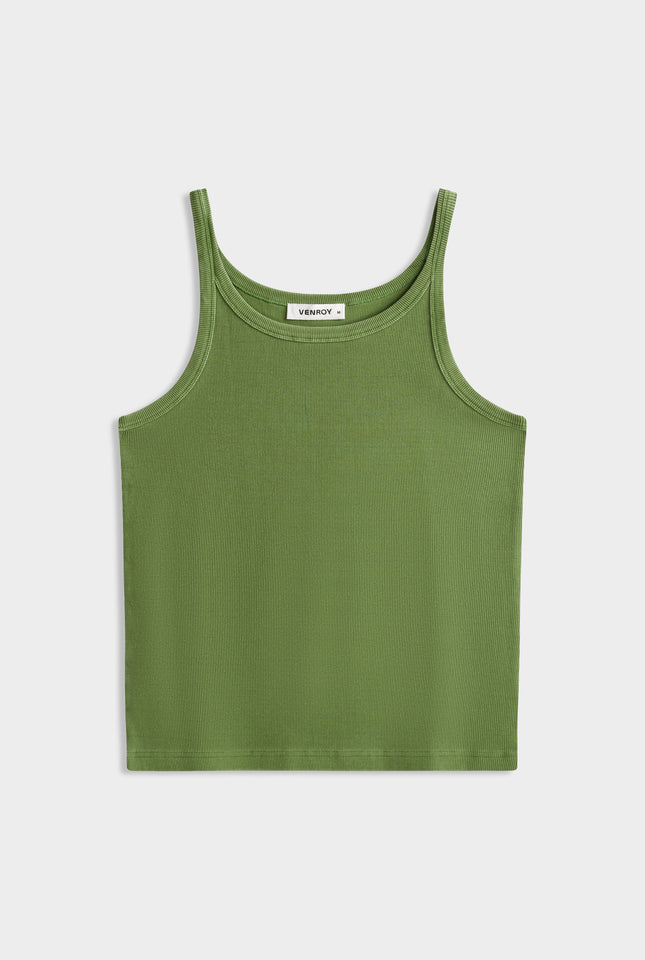 Pigment Dyed Slim Fit Tank -  Cactus