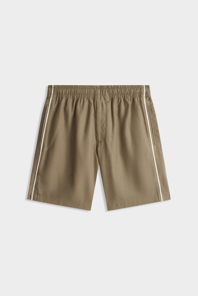 Tencel Lounge Short -  Pebble/Natural Tape