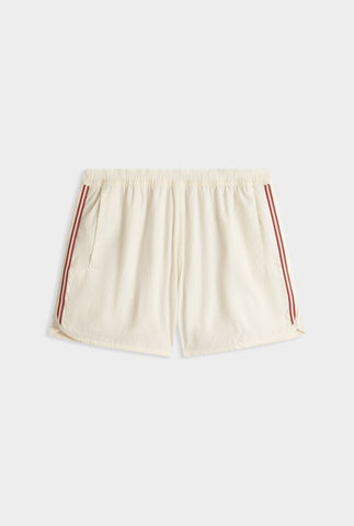 Venroy Rio Track Short -  Cream/Red Stripe