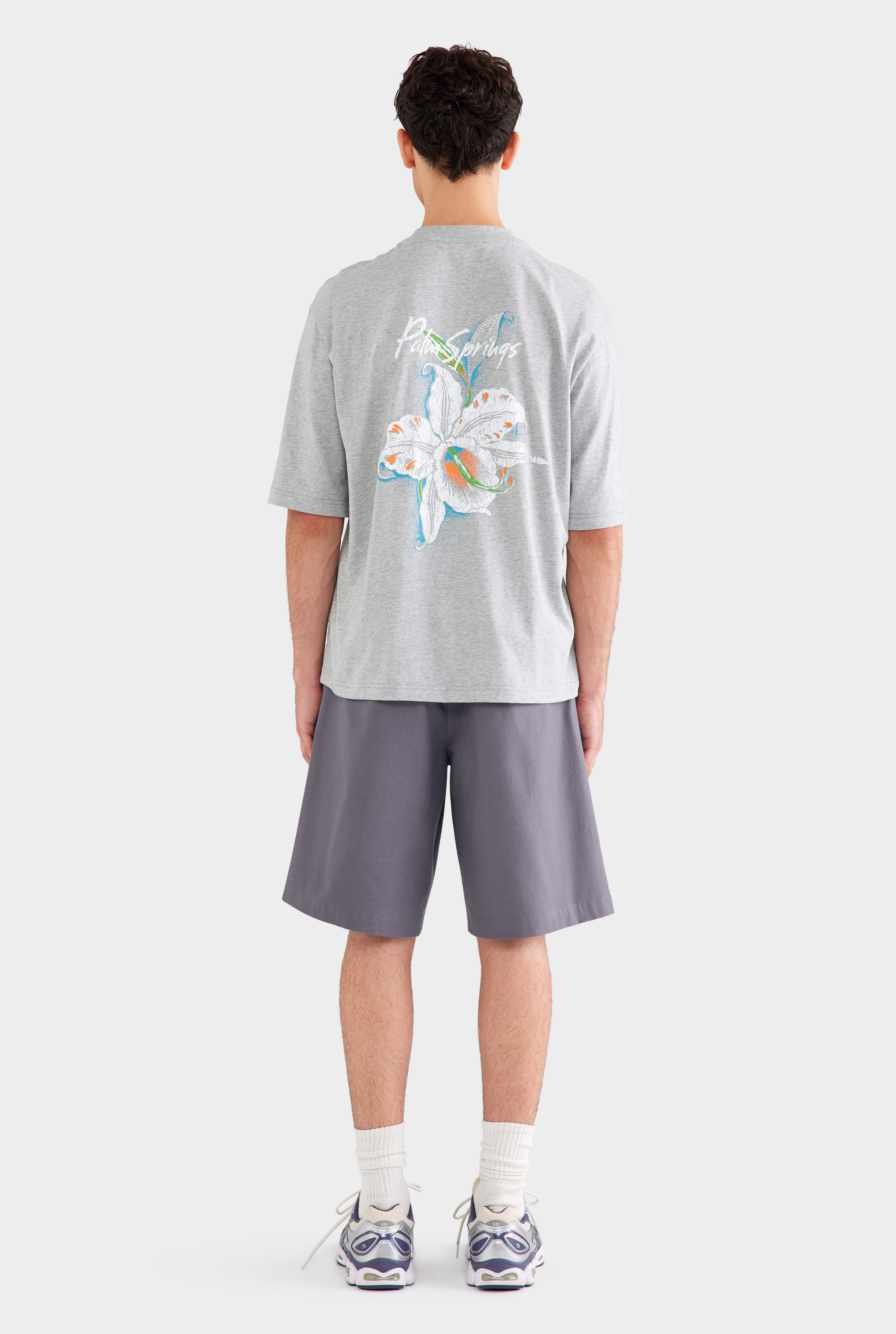 Oversized Cotton T Shirt - Grey Marl Lily