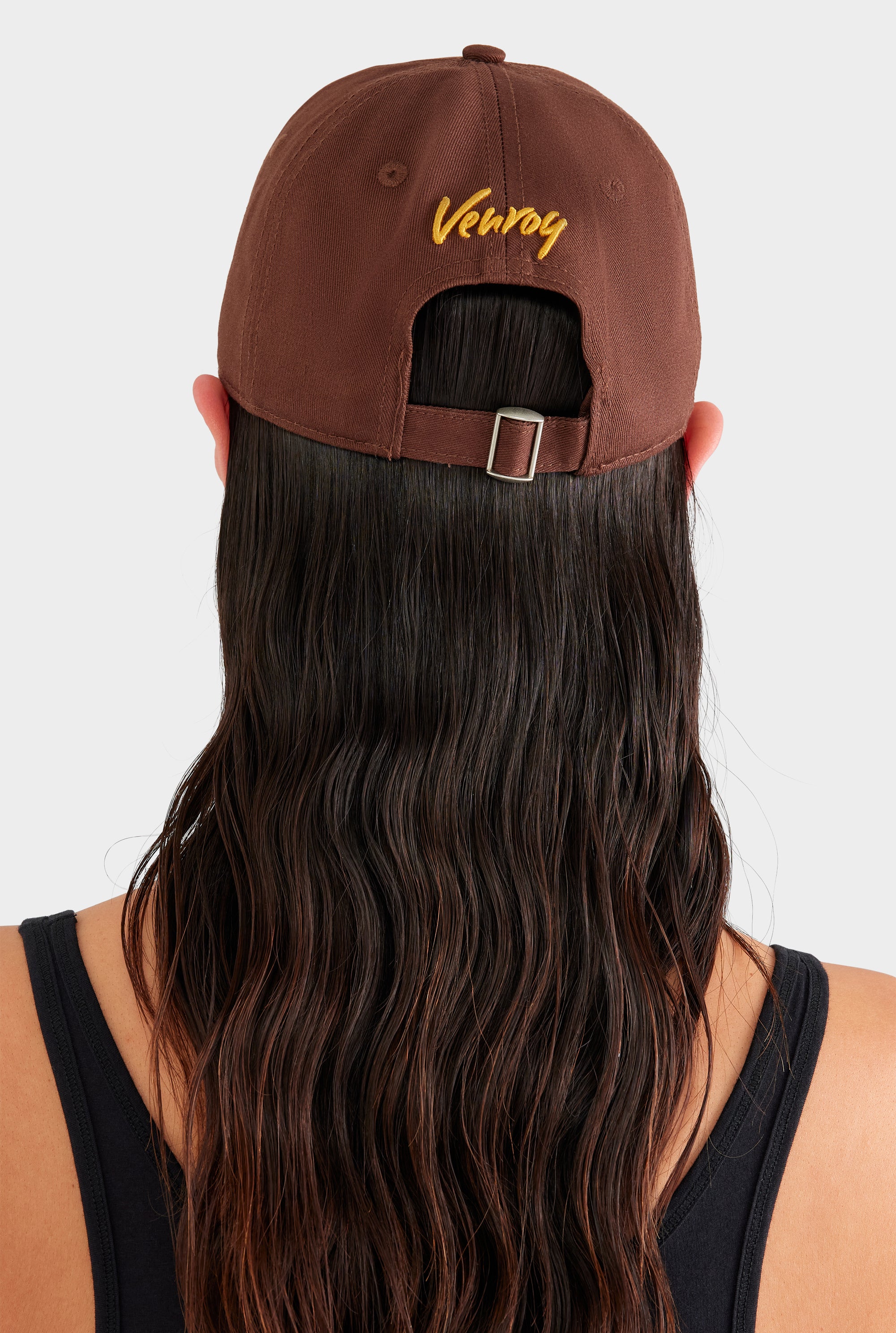 Palm Springs Cotton Logo Cap - Chocolate/Yellow Gold