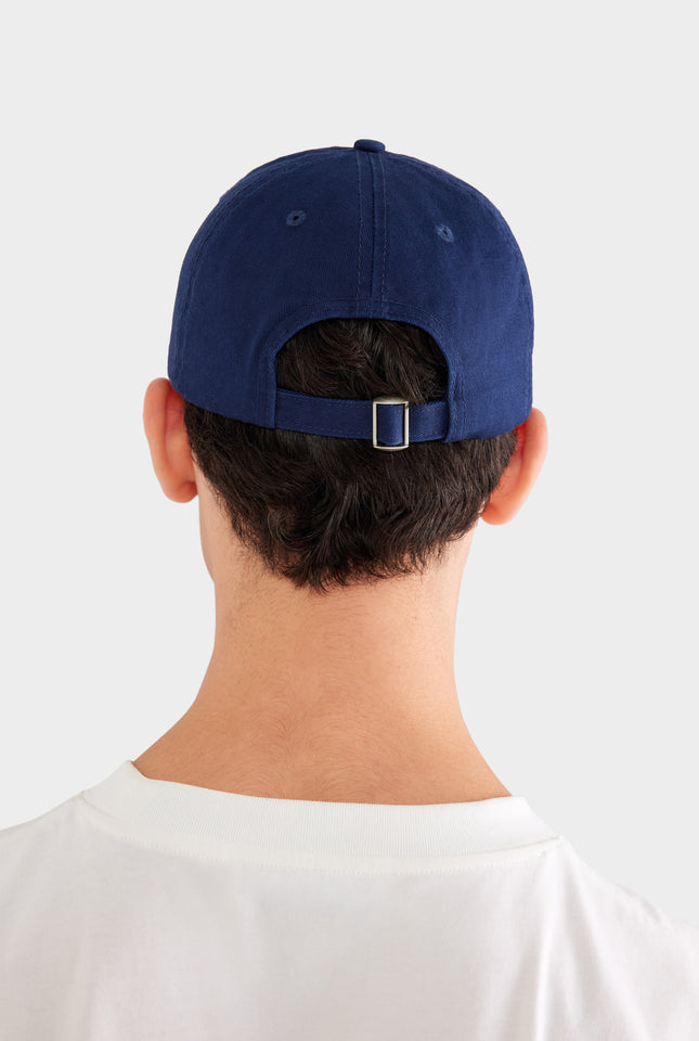 Palm Springs Patch Cotton Logo Cap - Navy/Blue
