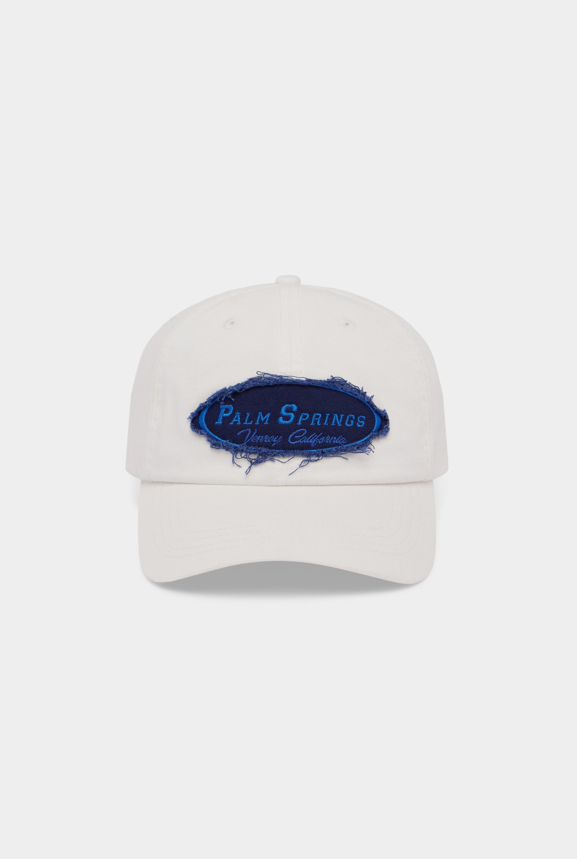 Palm Springs Patch Cotton Logo Cap - White/Blue