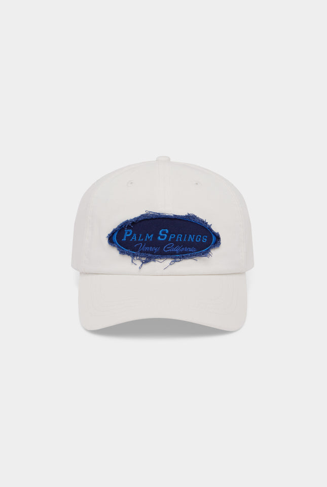 Palm Springs Patch Cotton Logo Cap - White/Blue