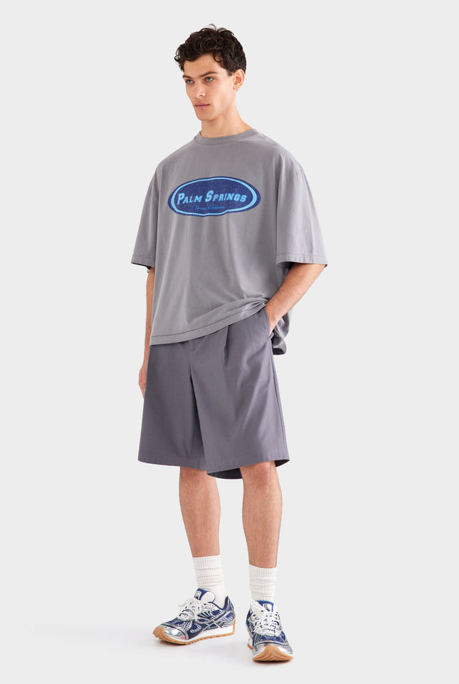 Pigment Dyed Supersized Cotton T Shirt - Charcoal