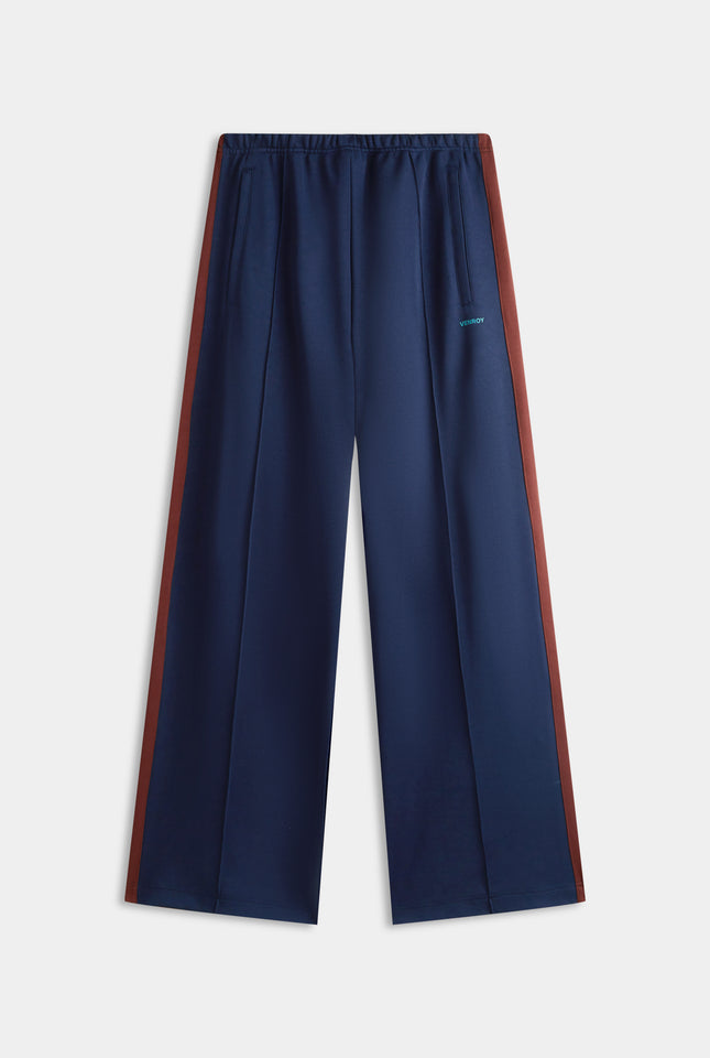 Jersey Track Pant - Navy Blue/Chocolate