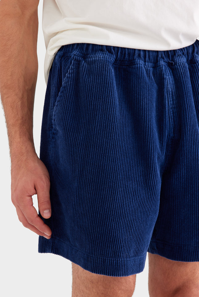 Relaxed Corduroy Short - Washed Navy