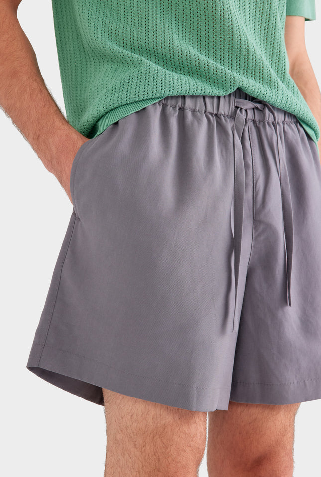 Relaxed Tencel Short - Charcoal