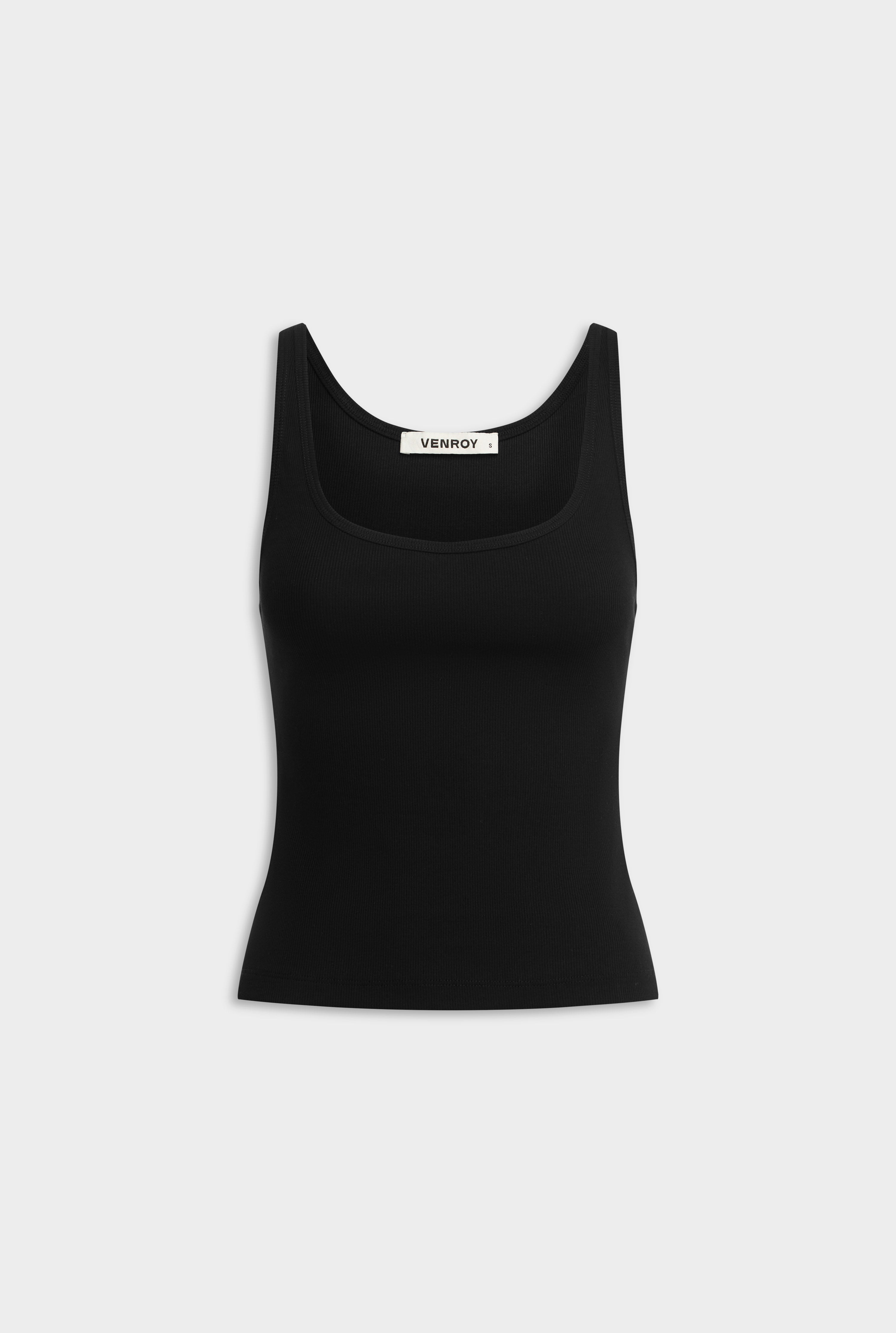 Rib Jersey Tank - Black