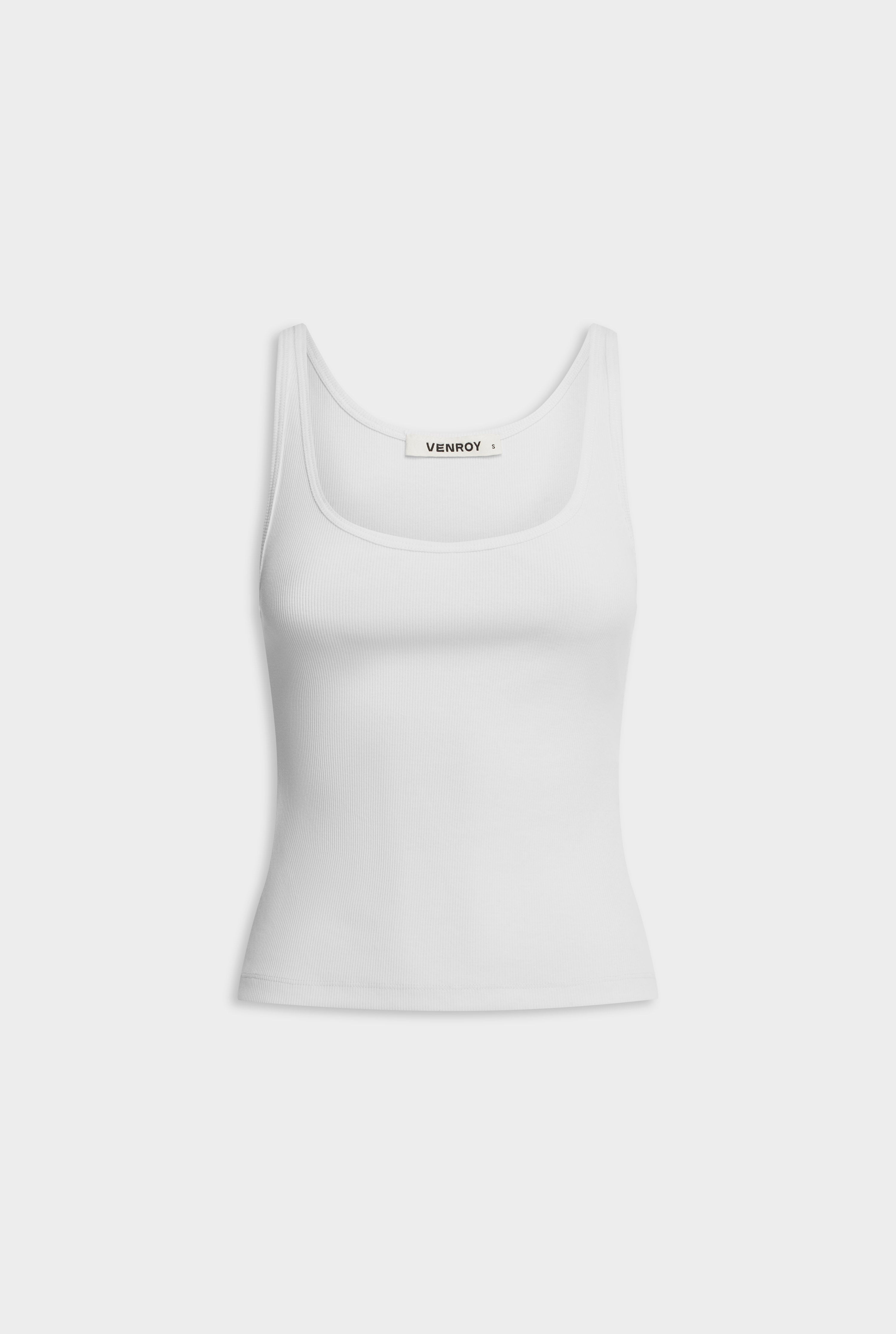 Rib Jersey Tank - White