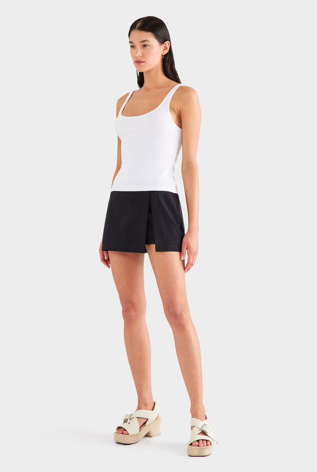 Rib Jersey Tank - White