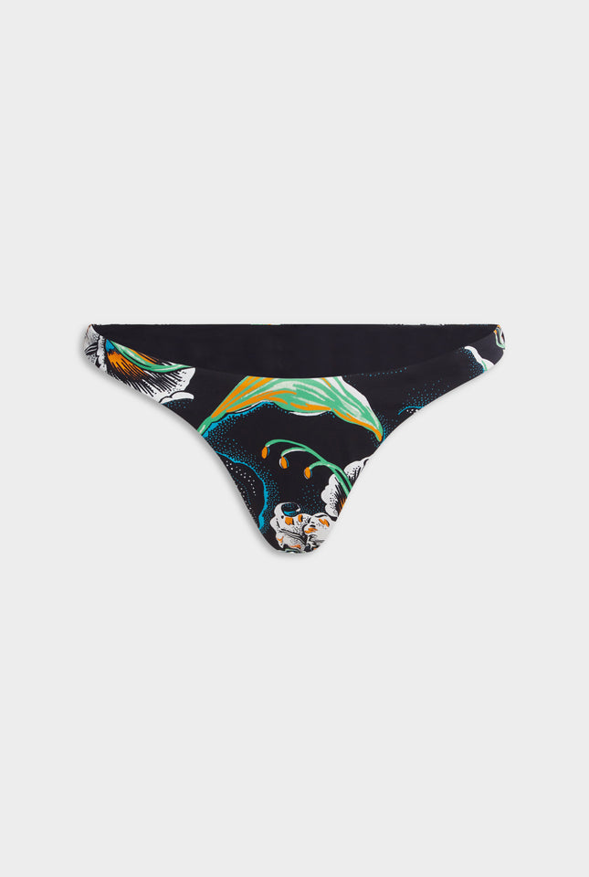 Cheeky Bikini Brief - Black/White Lily