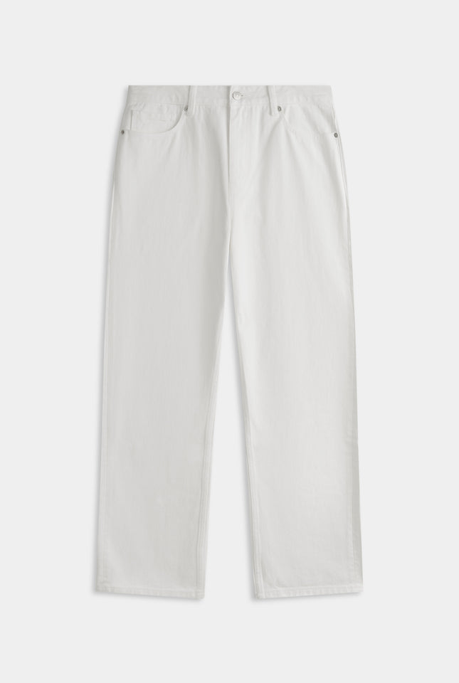 Straight Leg Denim Jean - White