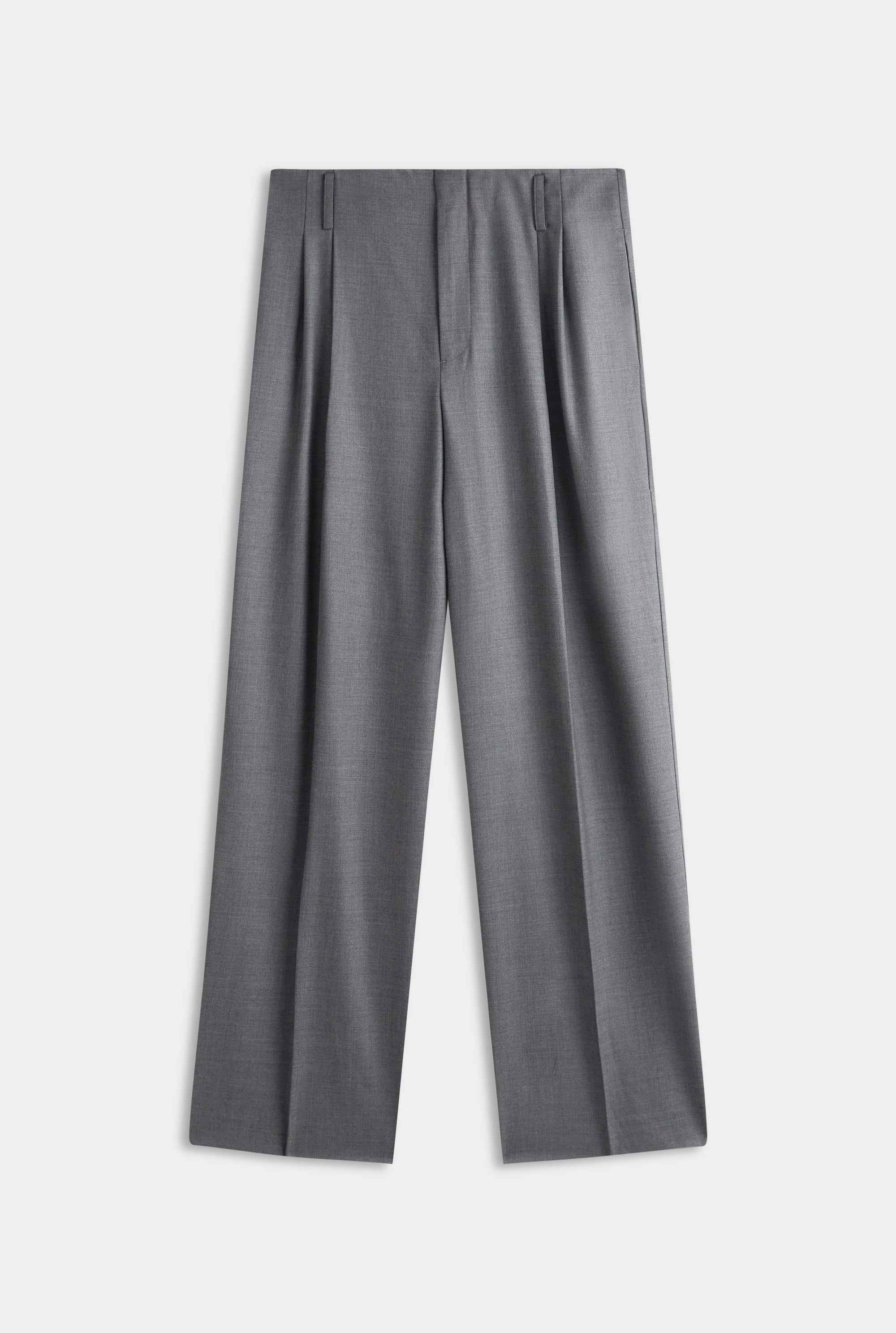 Tailored Wool Suit Trouser - Dark Grey Marl