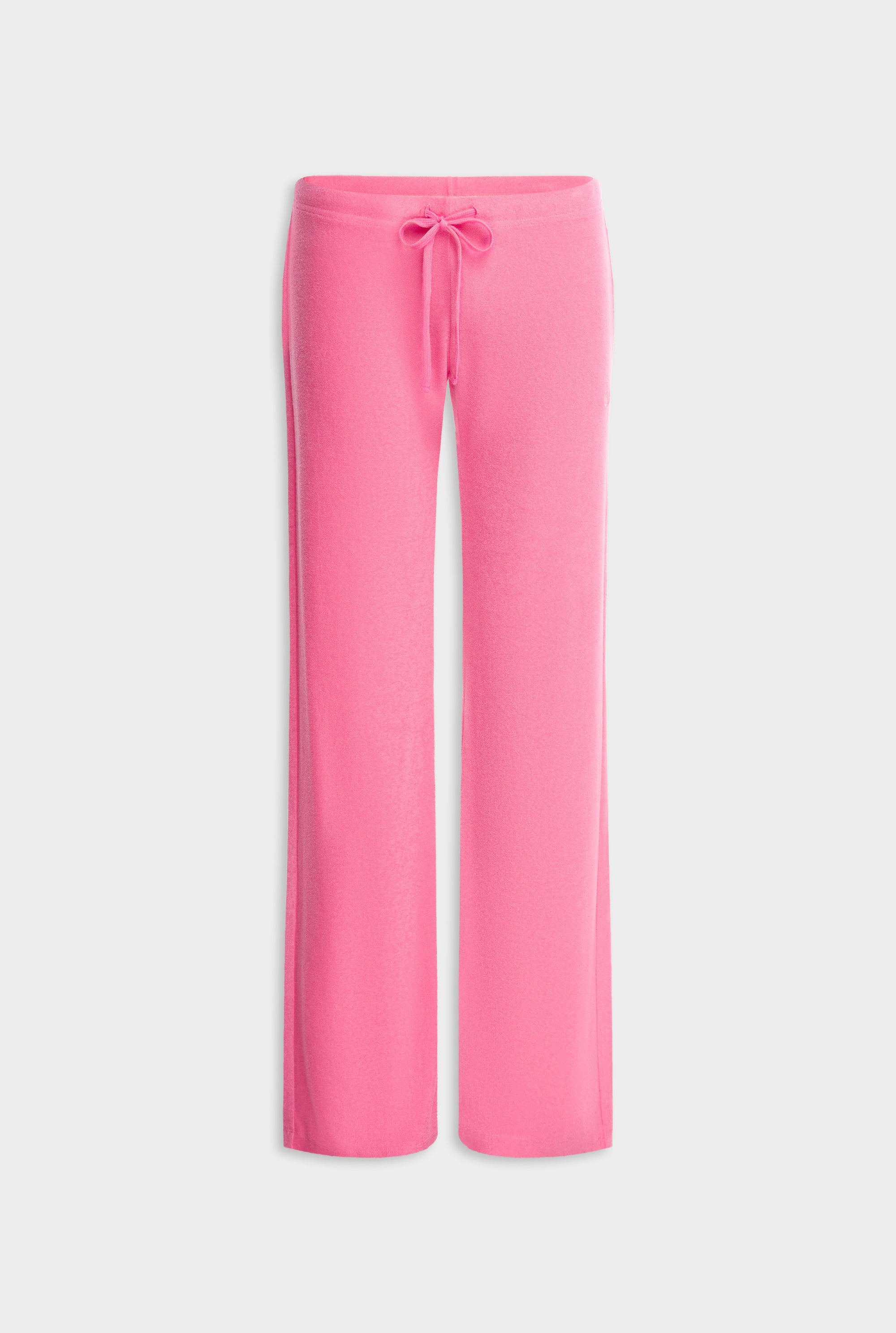 Low Rise Velour Track Pant - Hot Pink