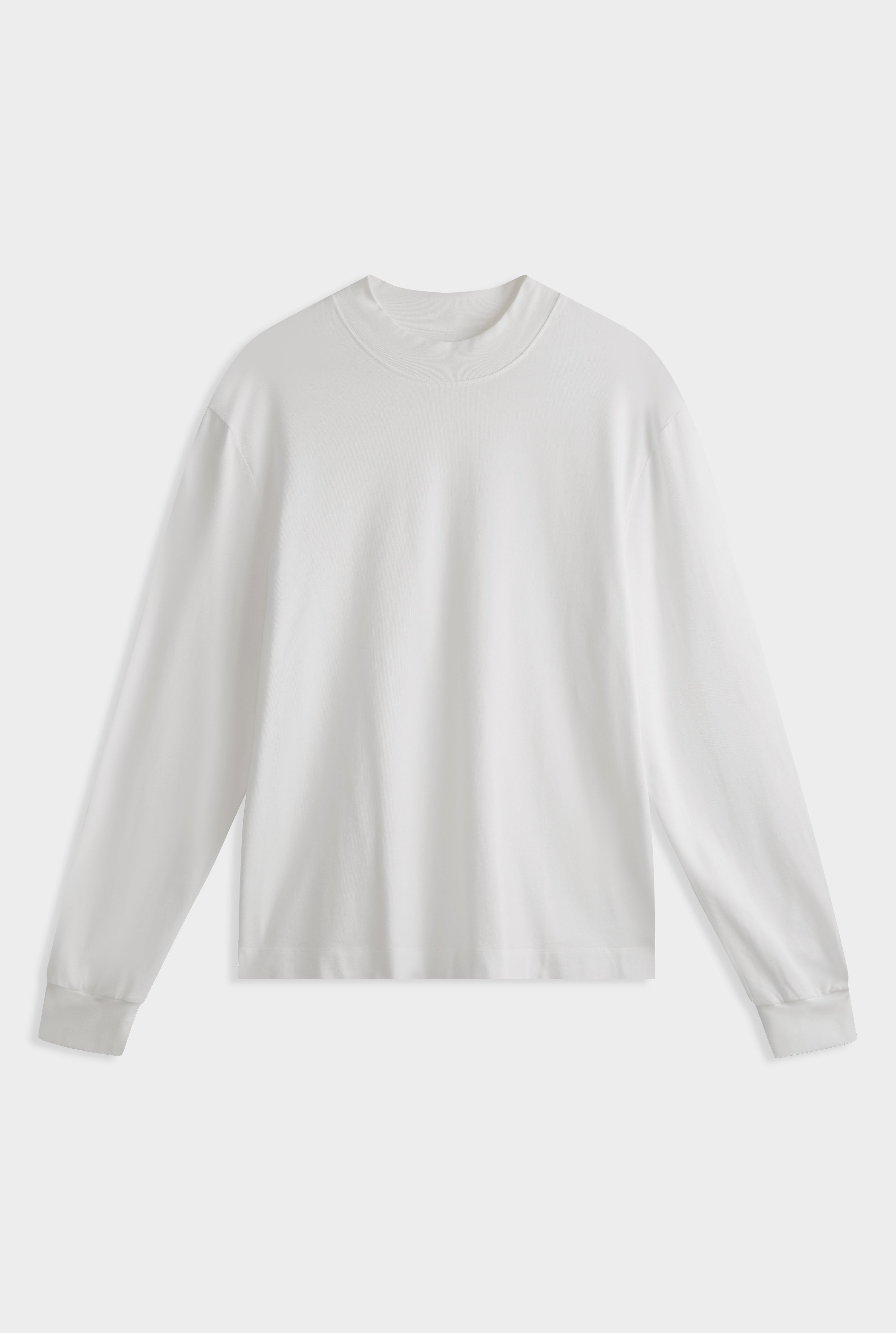 Long Sleeve High Neck T-Shirt - Off White