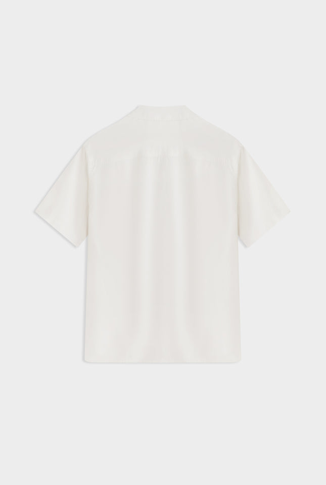 Boxy Cotton Camp Collar - Off White