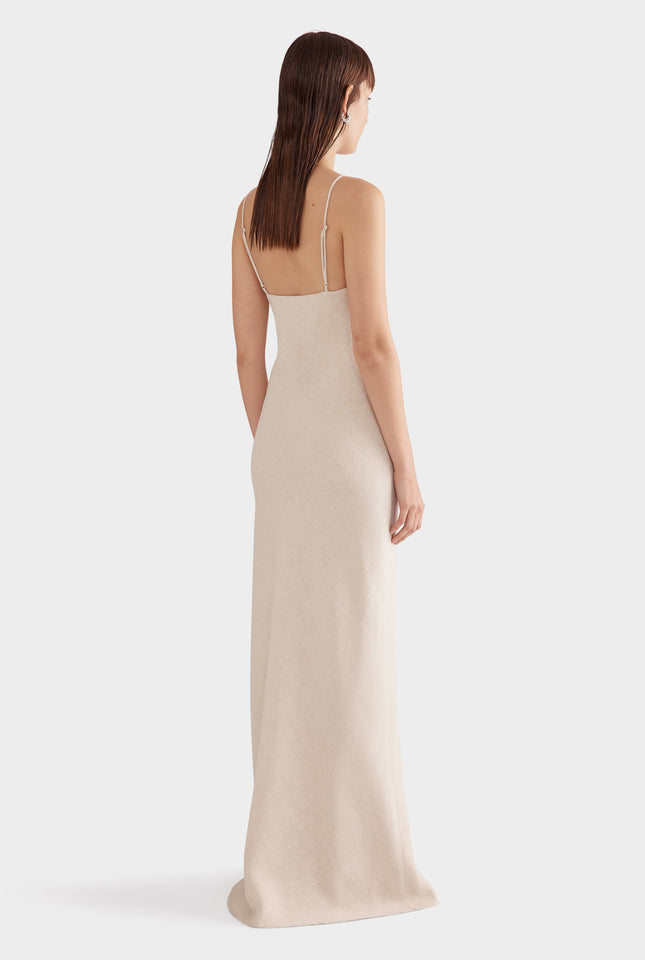 Linen Slip Dress - Sand