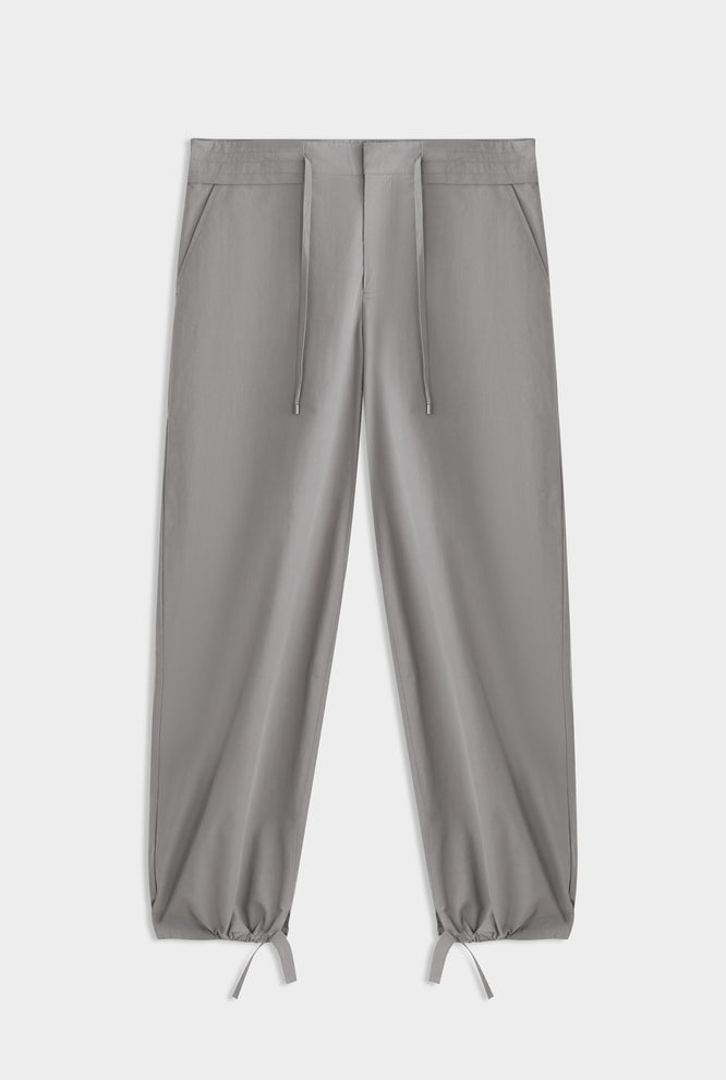 Cotton Paperbag Trouser - Steel Grey