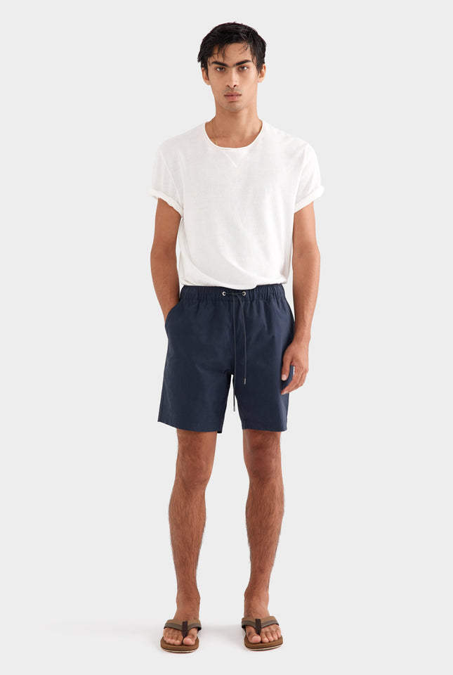 Cotton Stretch Short - Navy