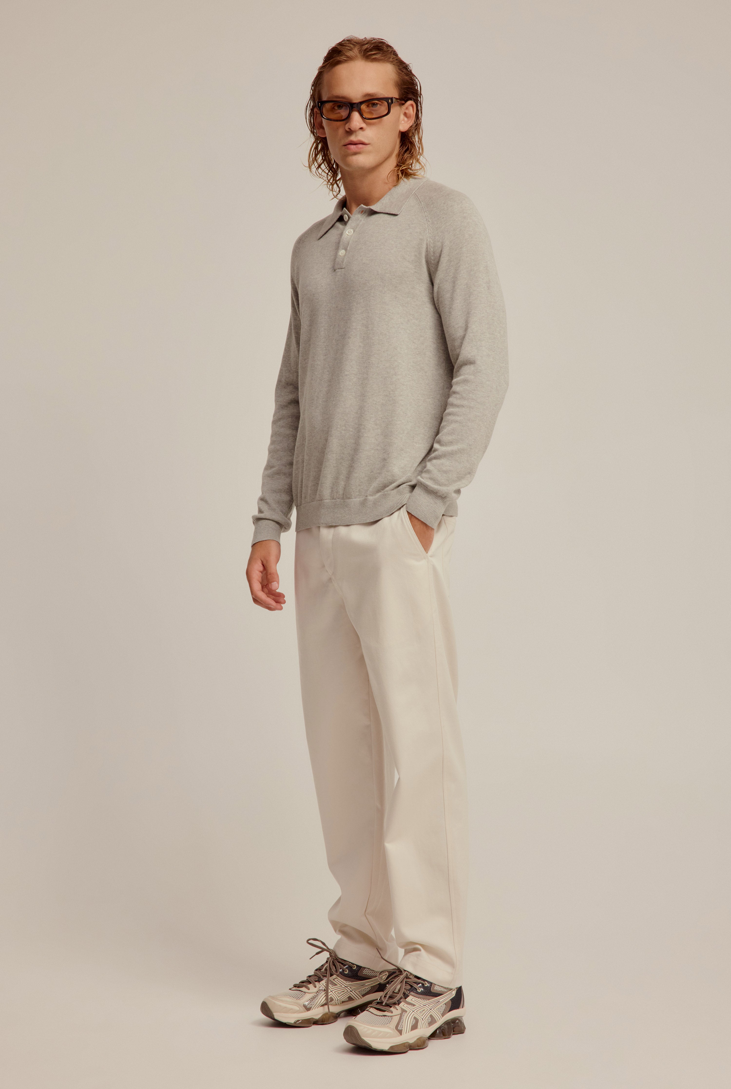 Cotton Twill Trouser - Off White