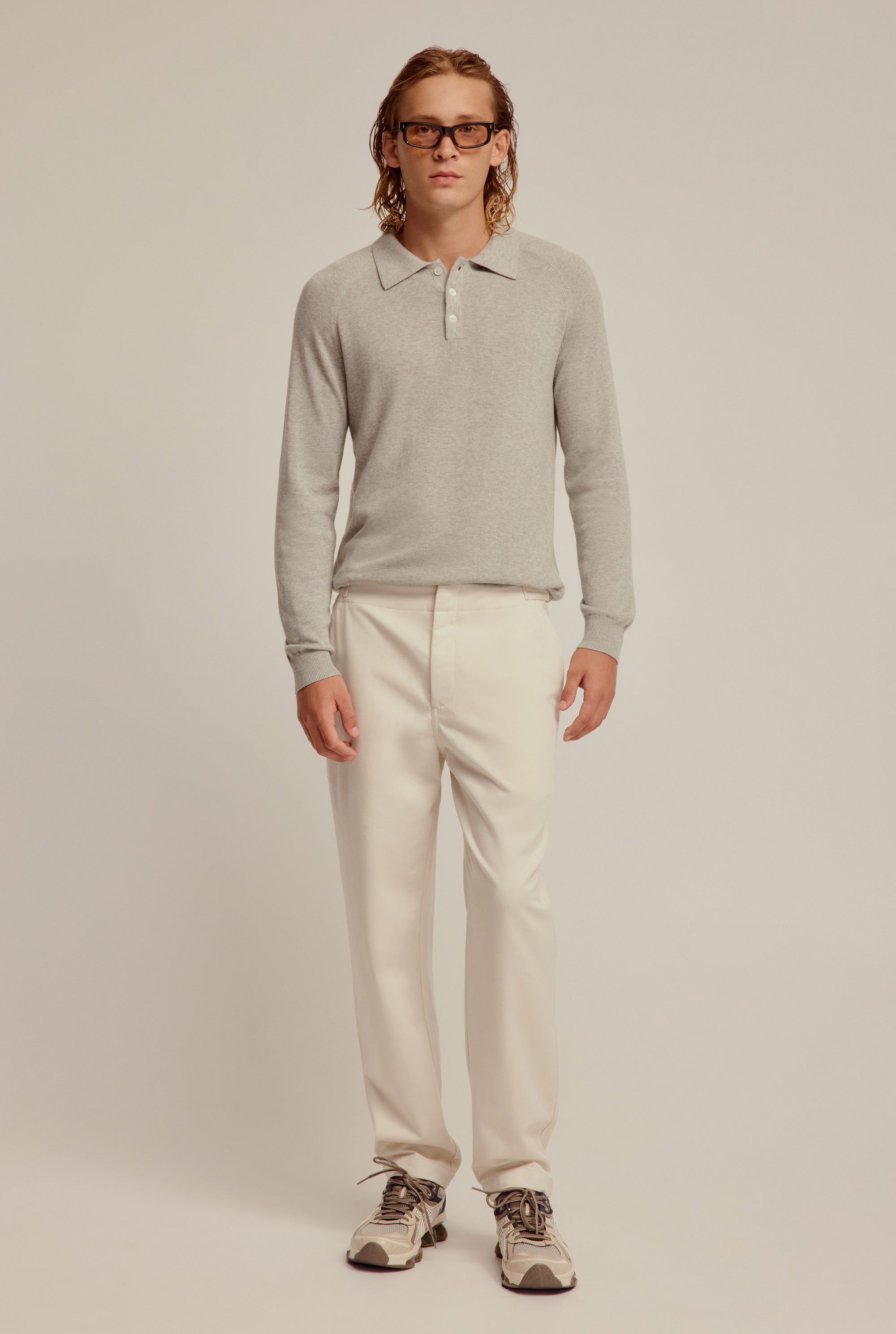 Cotton Twill Trouser - Off White