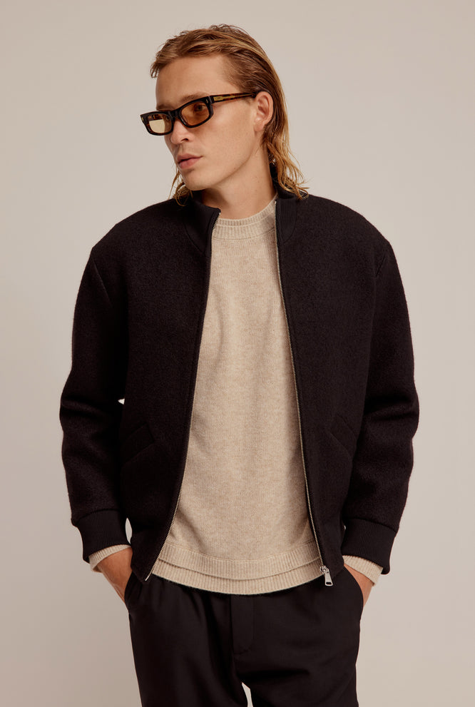 Felted Wool Jacket - Black