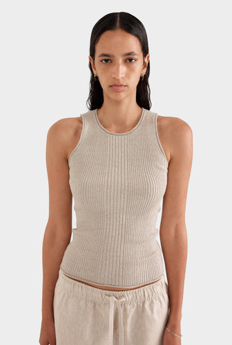 Fitted Rib Tank 2.0 - Taupe