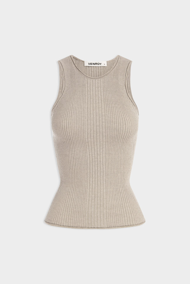 Fitted Rib Tank 2.0 - Taupe