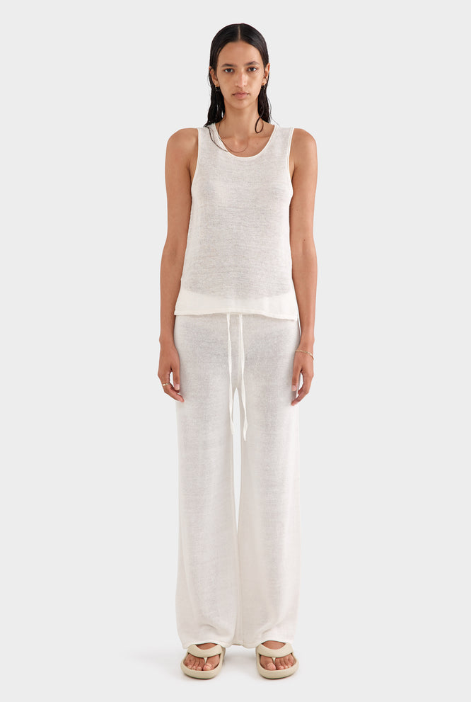 Linen Knitted Tank 2.0 - Off White