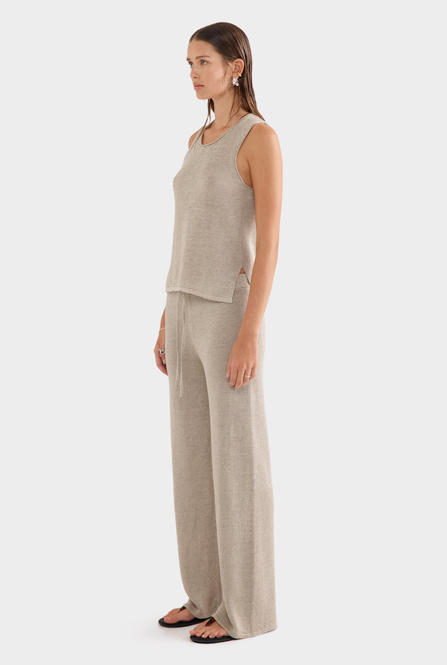 Linen Knitted Tank 2.0 - Taupe