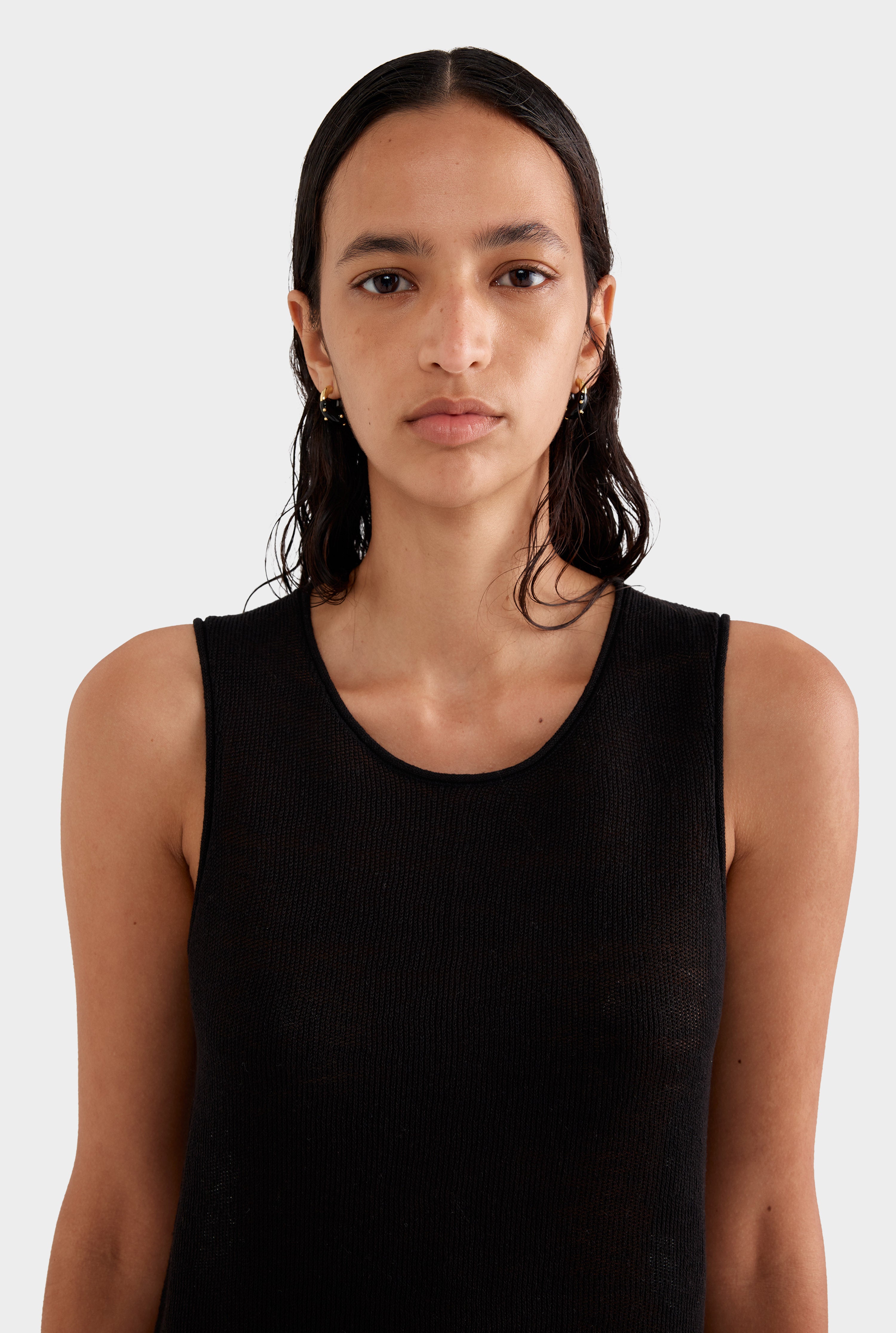 Linen Knitted Tank 2.0 - Black