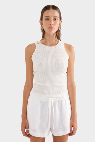 Fitted Rib Tank 2.0 - Off White