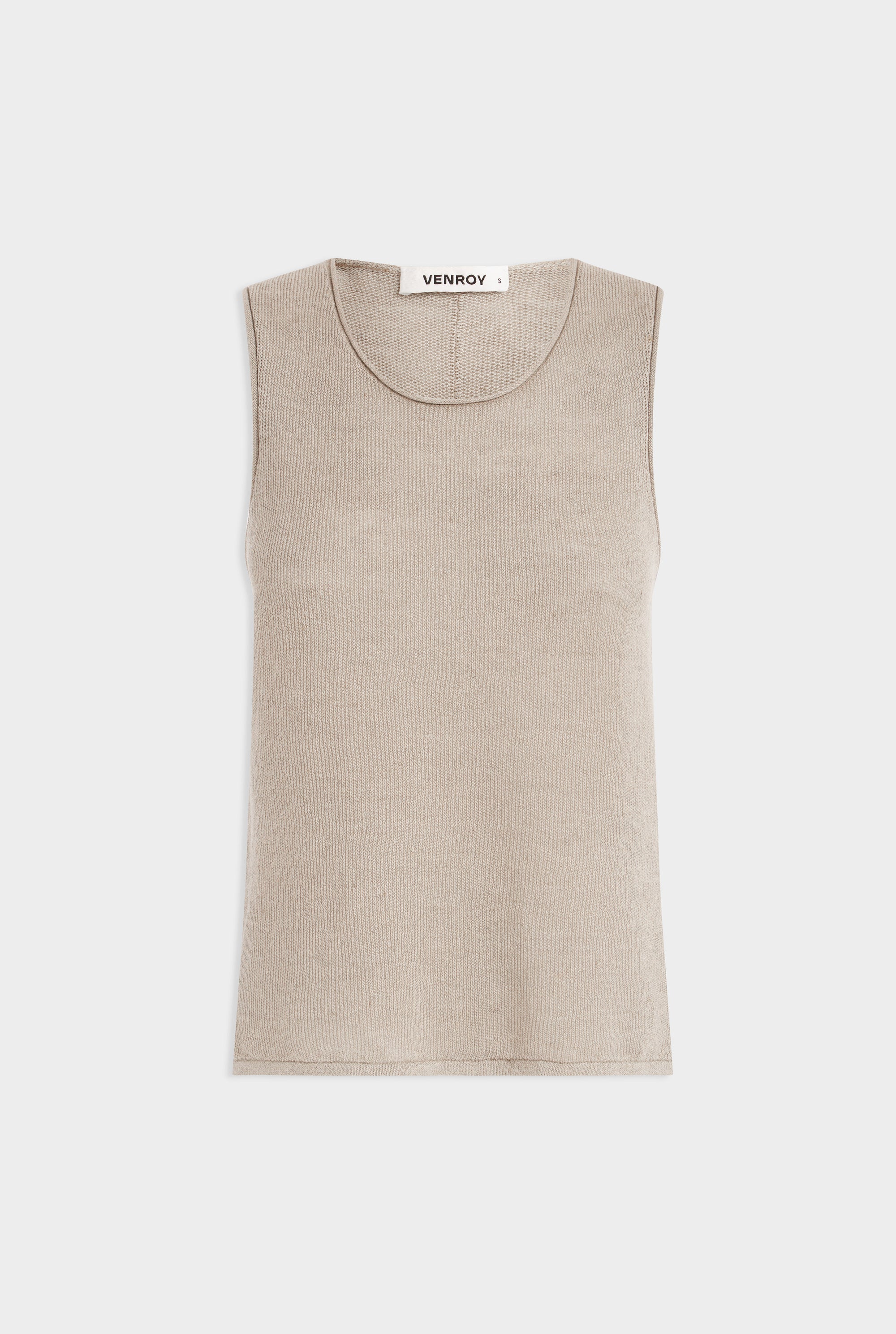 Linen Knitted Tank 2.0 - Taupe