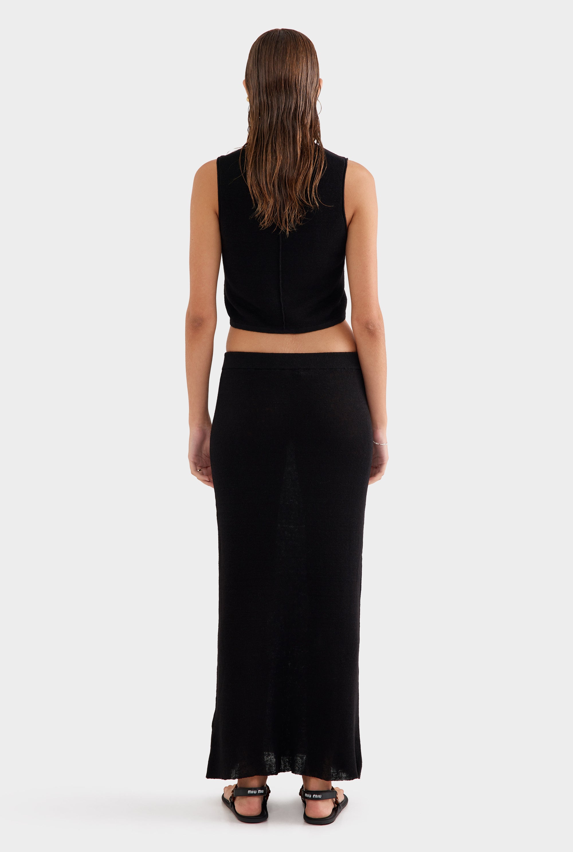 Rib Knitted Skirt 2.0 - Black