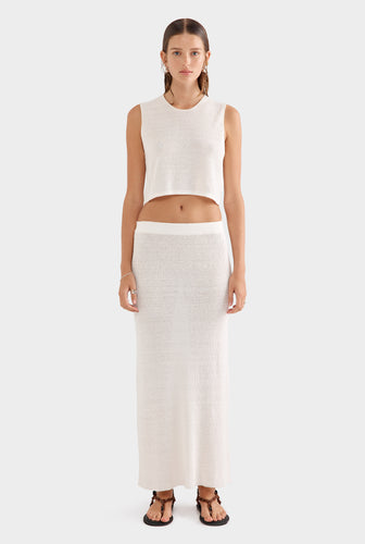 Rib Knitted Skirt 2.0 - Off White