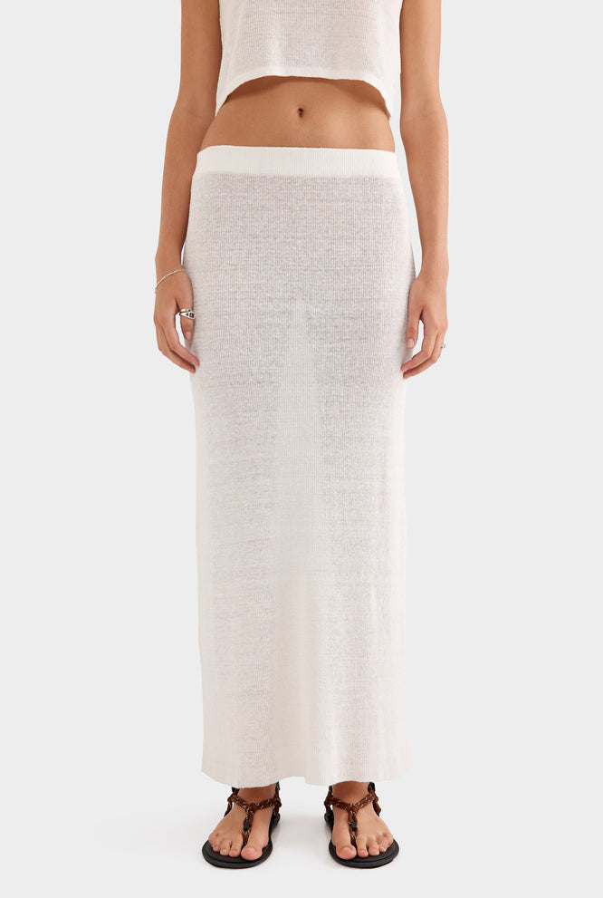 Rib Knitted Skirt 2.0 - Off White