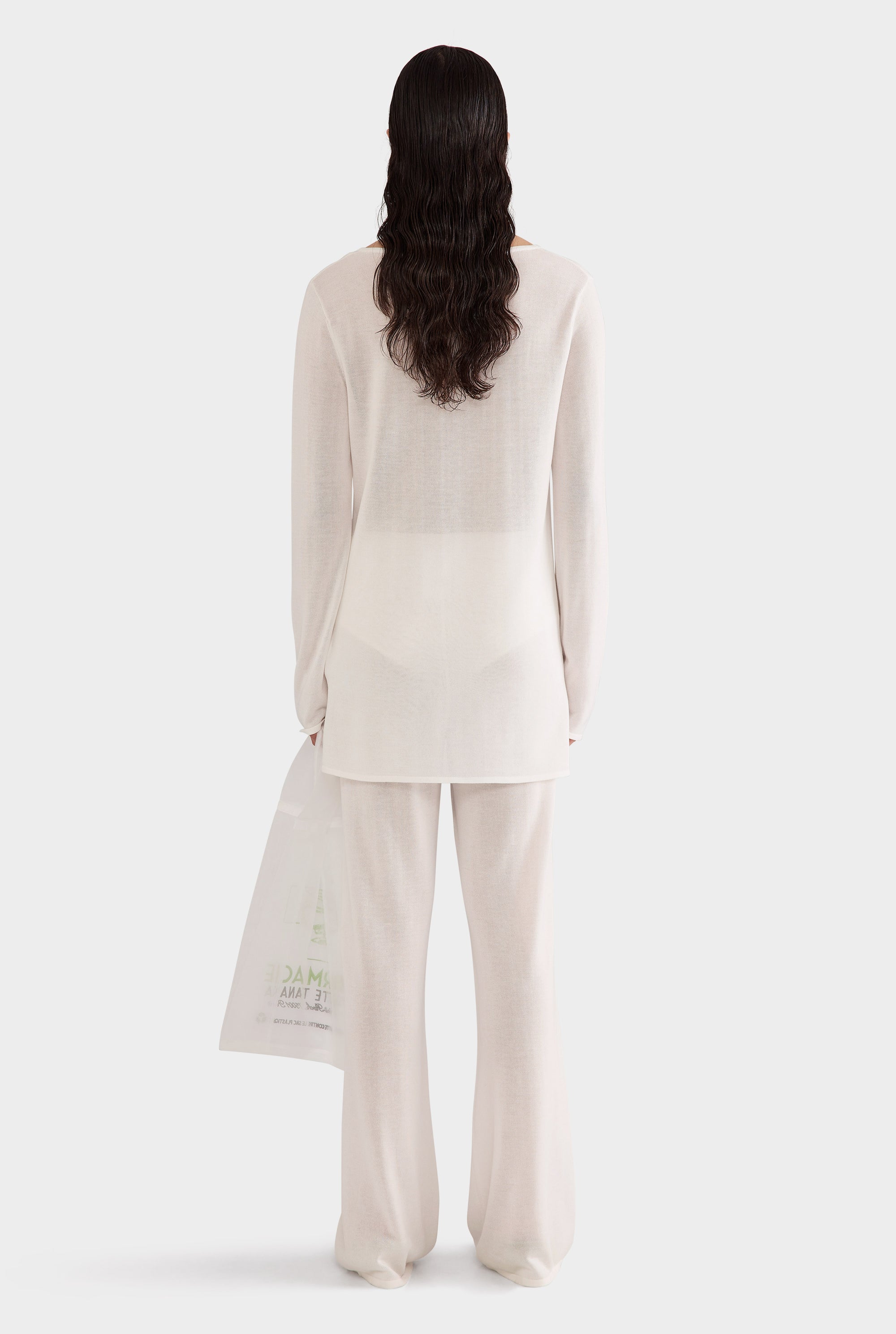 Tencel Knit Pant - Off White