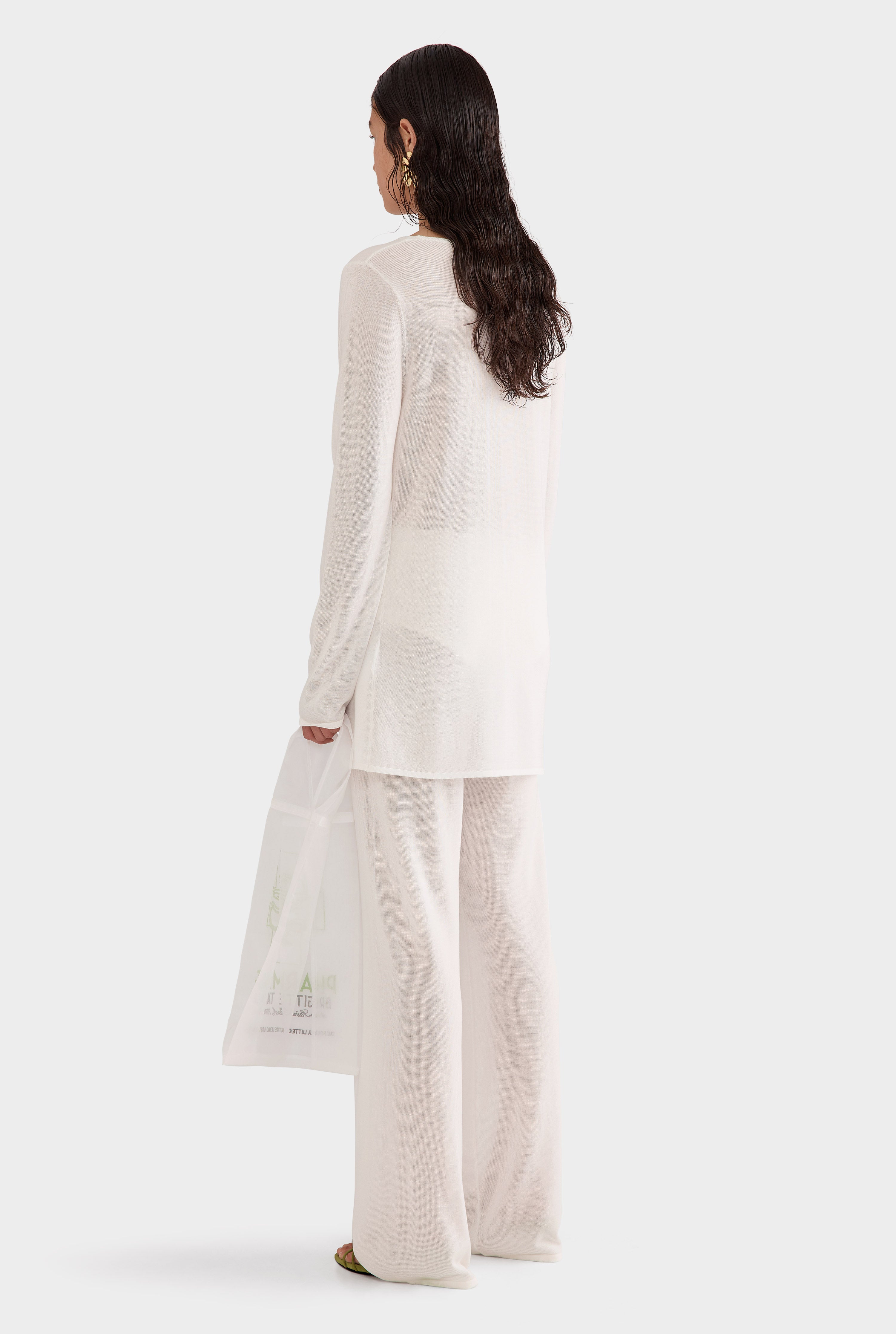 Tencel Knit Pant - Off White