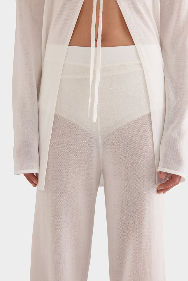 Tencel Knit Pant - Off White