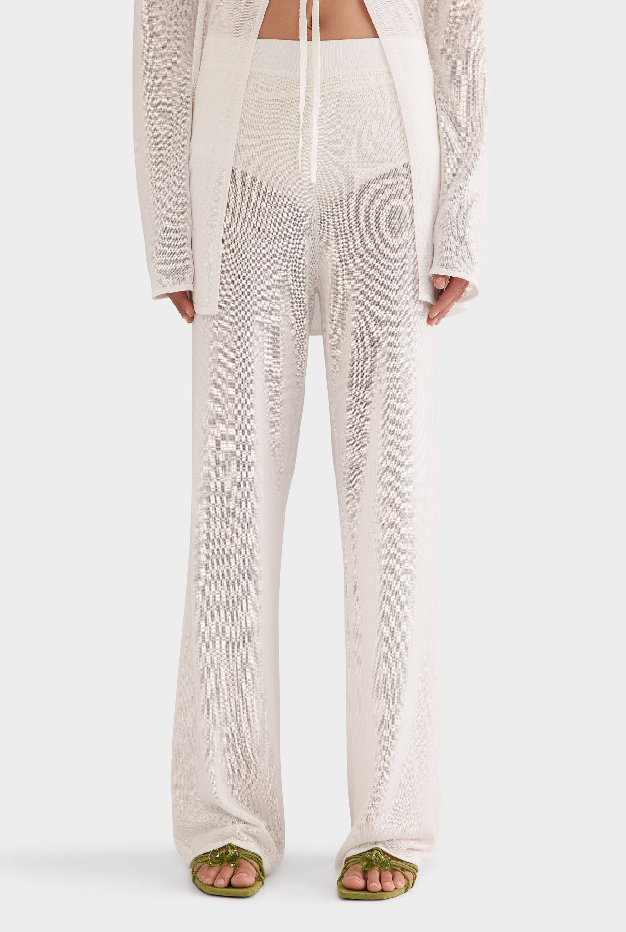 Tencel Knit Pant - Off White