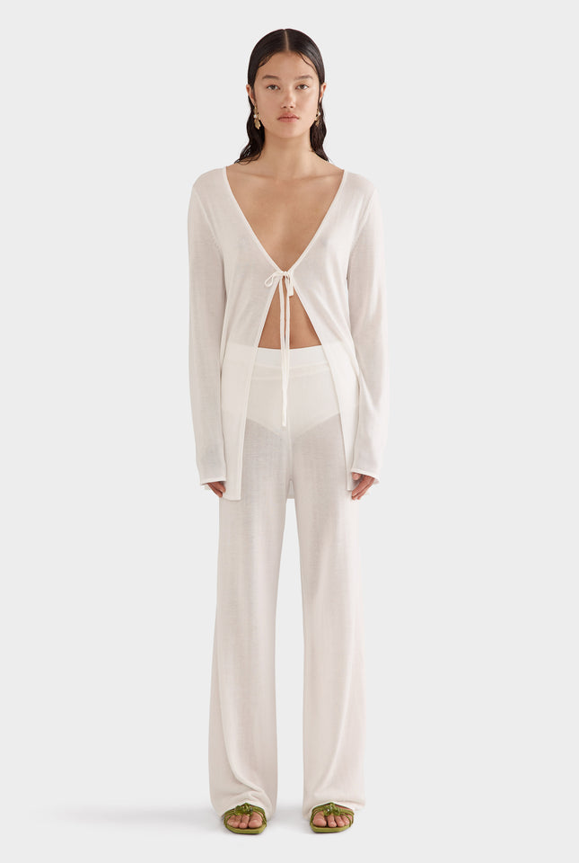 Tencel Knit Pant - Off White