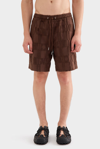 Jacquard Terry Bermuda Short - Chocolate