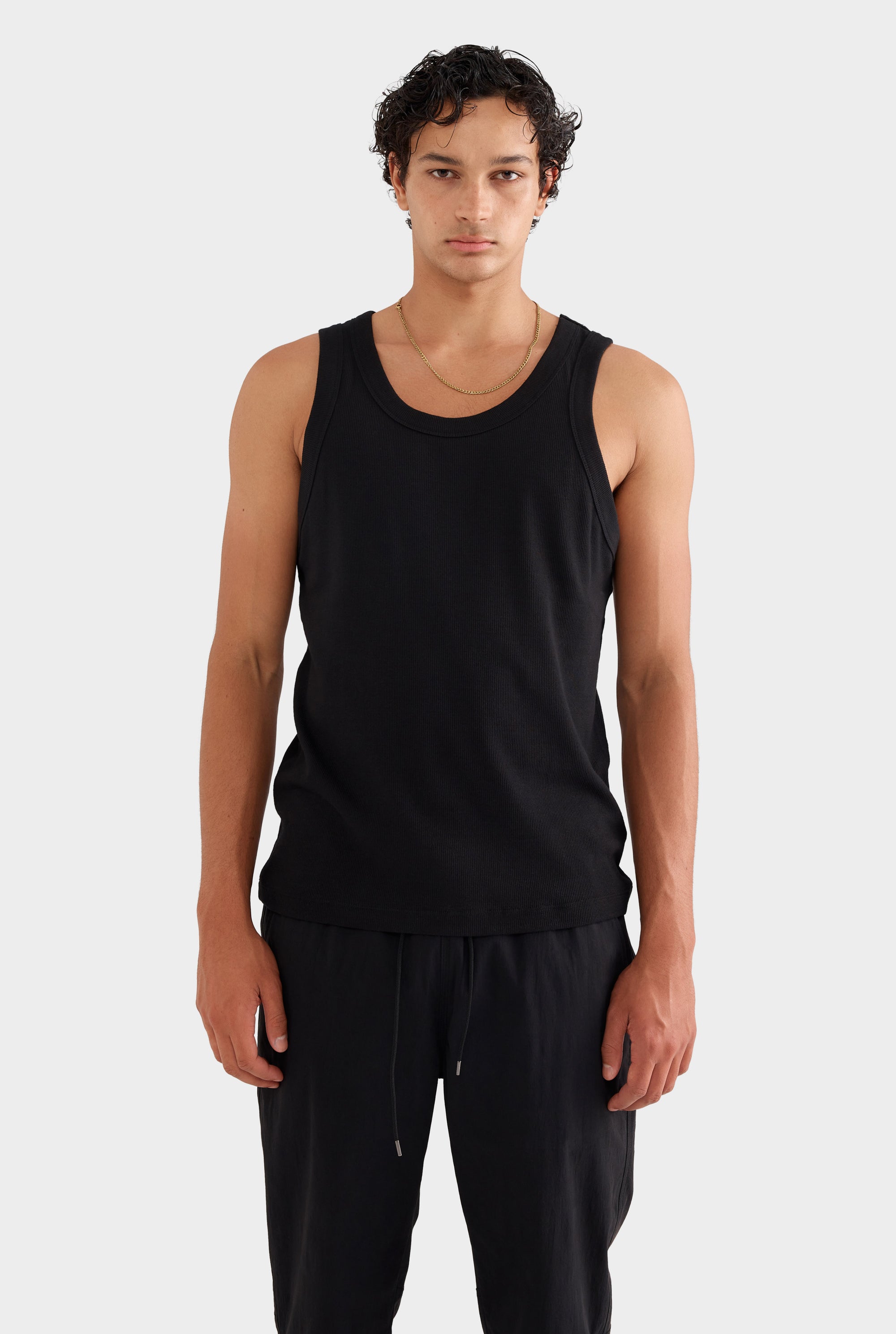 Jersey Rib Tank - Black (mens)