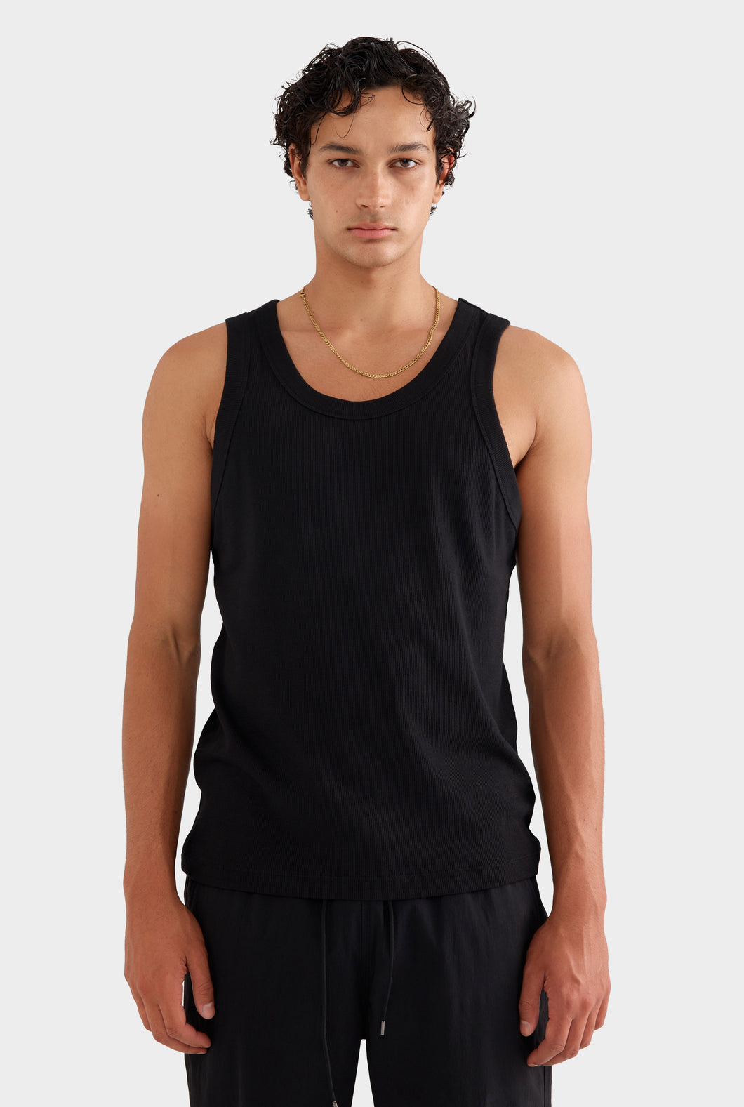 Jersey Rib Tank - Black (mens)